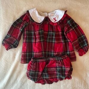 Cecil & Lou Christmas Plaid Outfit 18M